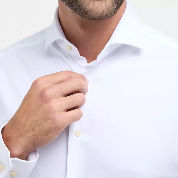 Eterna Soft Tailoring Jersey Modern fit skjorta, White, large image number 3