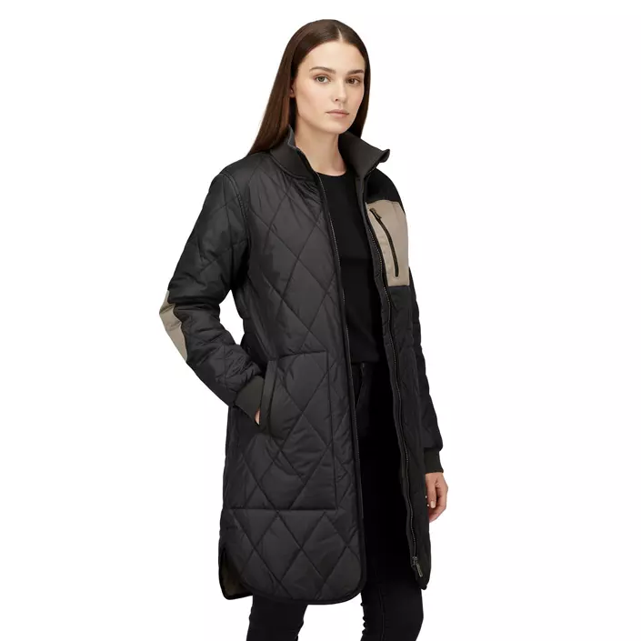 Westborn lång termojacka dam, Black, large image number 1