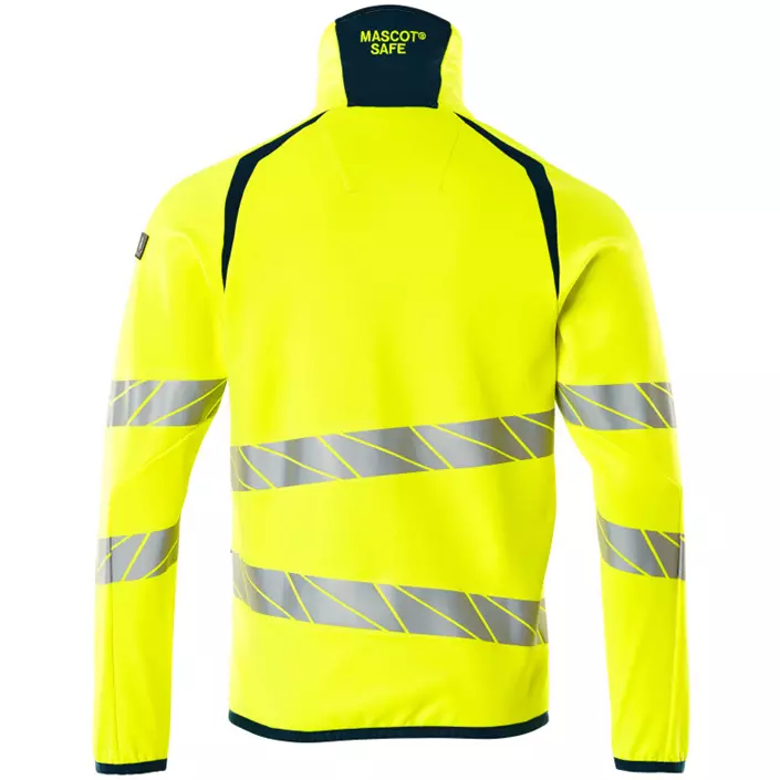 Mascot Accelerate Safe fleece jacket, Hi-Vis Yellow/Dark Marine, large image number 1