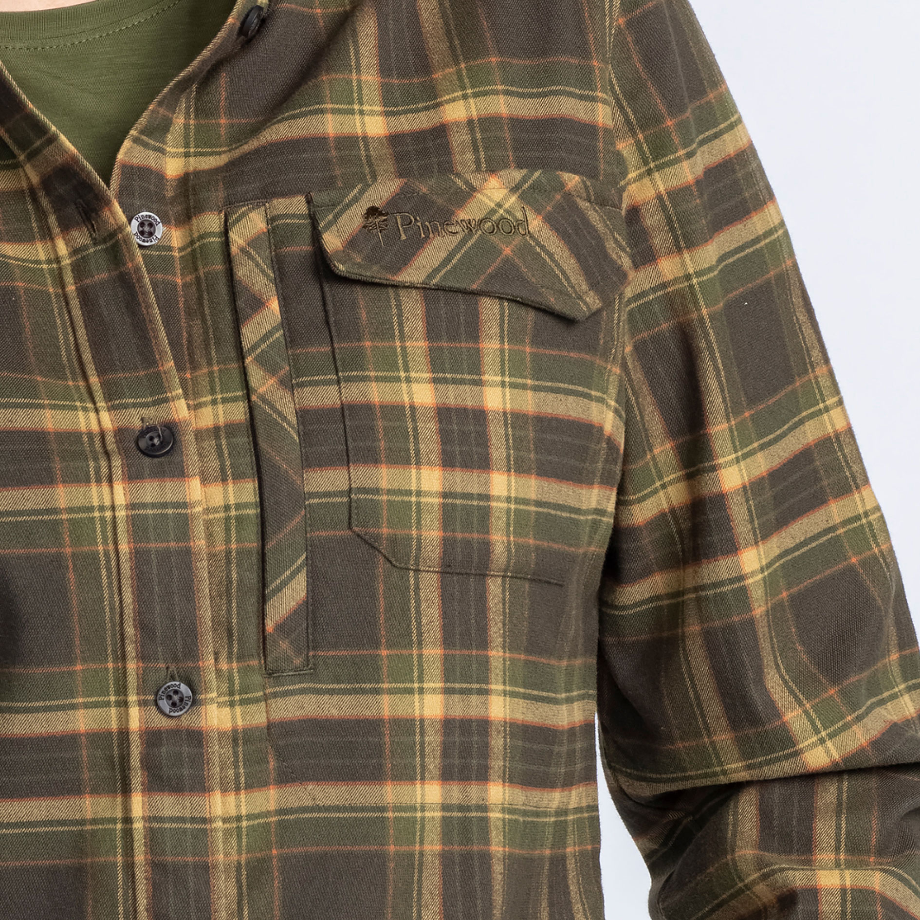 Pinewood Abisko Hiking Regular Fit dameskjorte, Moss green, large image number 4