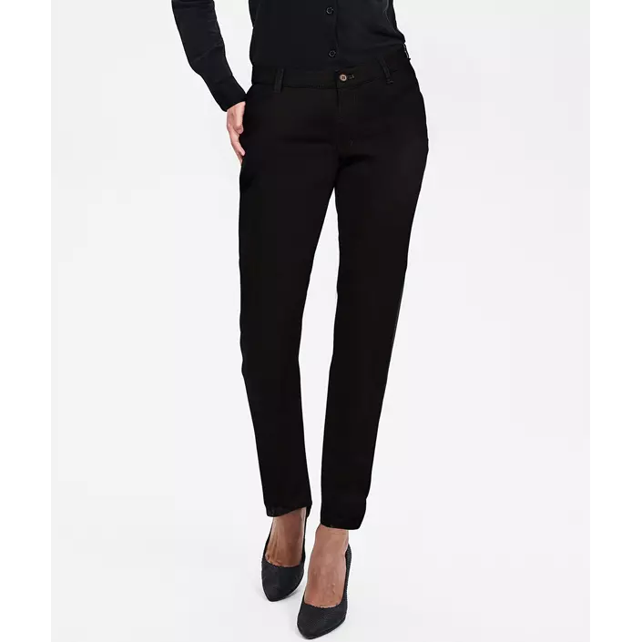 Sunwill Extreme Flexibility Modern fit dame chinos, Black, large image number 5