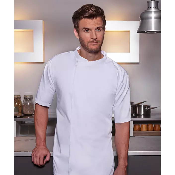 Karlowsky Basic kortærmet kokkeskjorte, Hvid, large image number 1