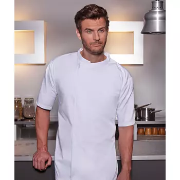 Karlowsky Basic short-sleeved chefs shirt, White
