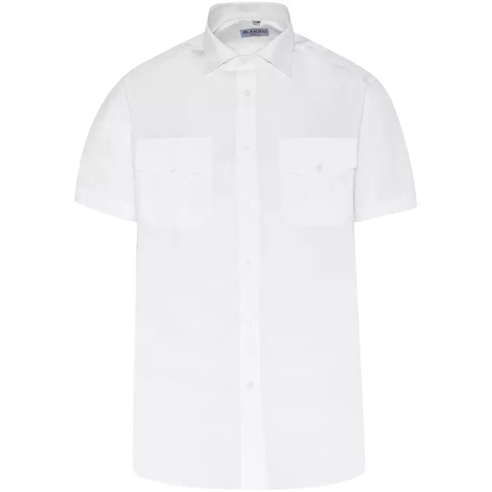 Angli Classic Fit kortærmet uniformsskjorte, Hvid, large image number 0