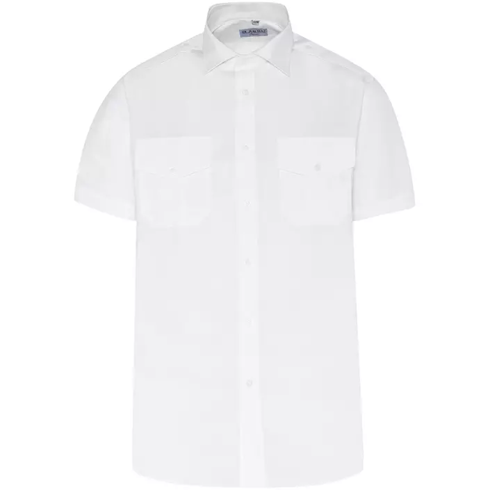 Angli Classic Fit kortærmet uniformsskjorte, Hvid, large image number 0