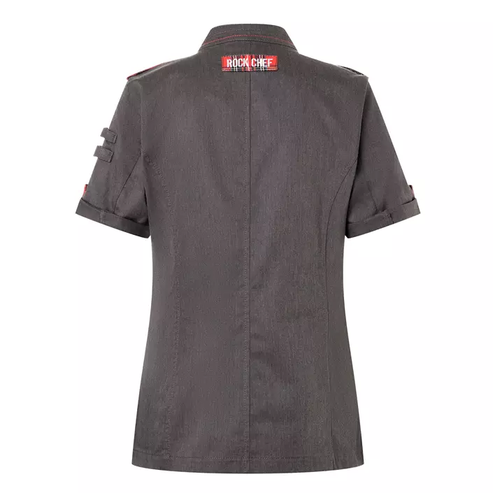 Karlowsky Denim-Style ROCK CHEF® short-sleeved women's chefs jacket, Grey denim, large image number 4