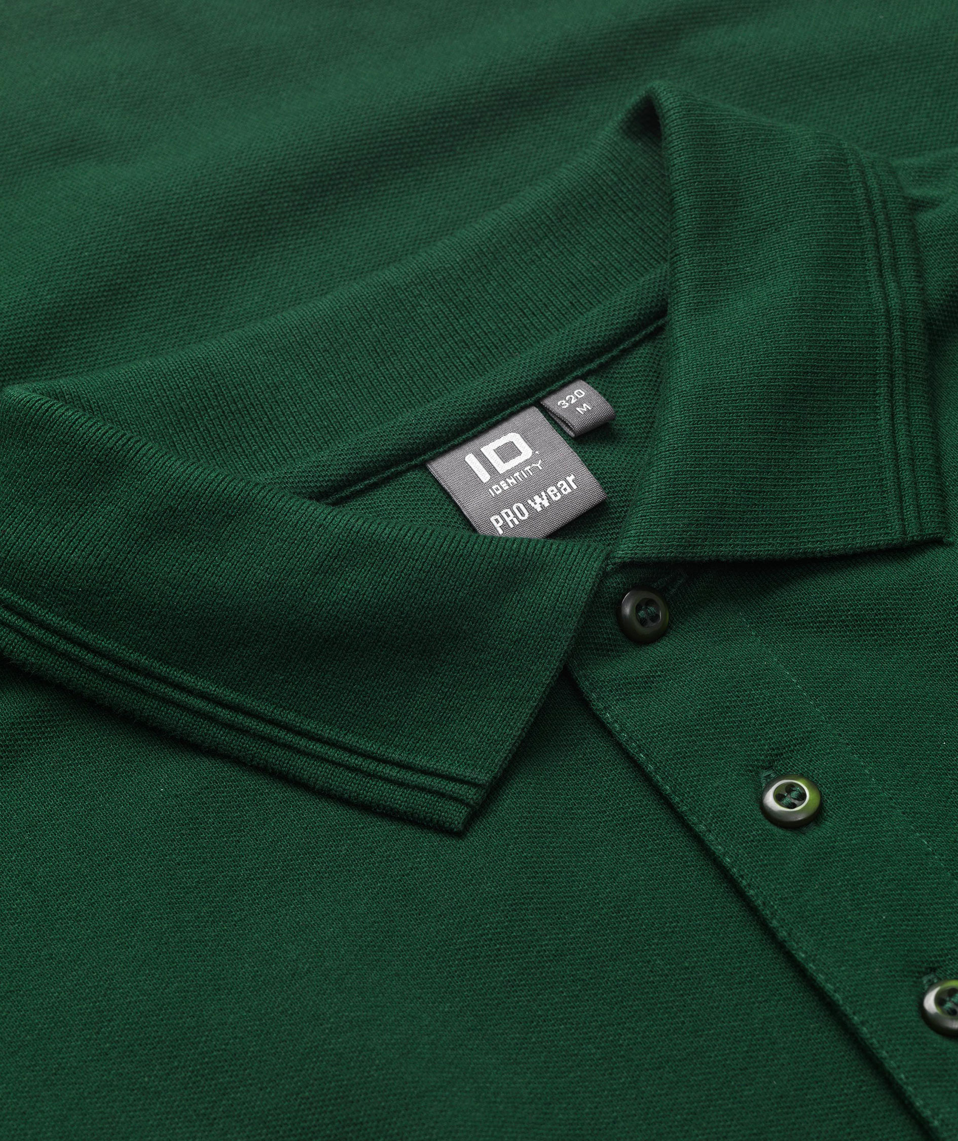 ID PRO Wear Polo T-skjorte med brystlomme, Flaskegr&oslash;nn, large image number 3