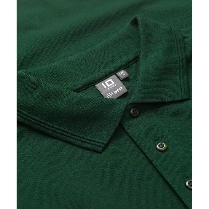 ID PRO Wear Polo T-skjorte med brystlomme, Flaskegrønn, large image number 3
