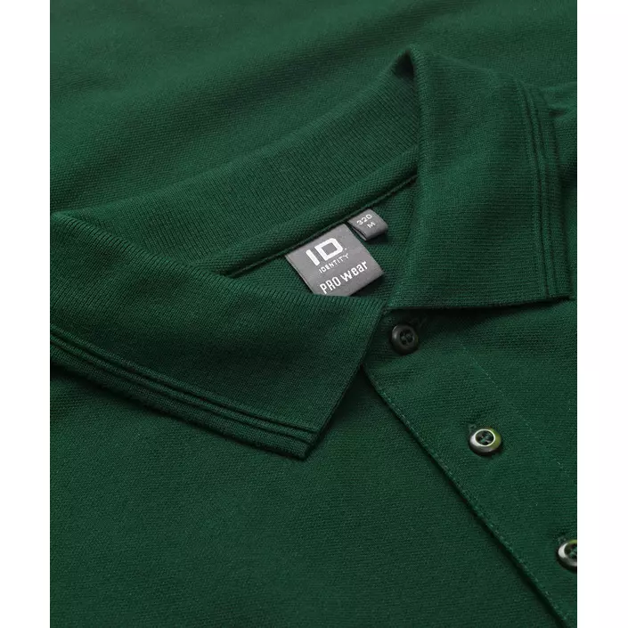 ID PRO Wear Polo T-skjorte med brystlomme, Flaskegrønn, large image number 3