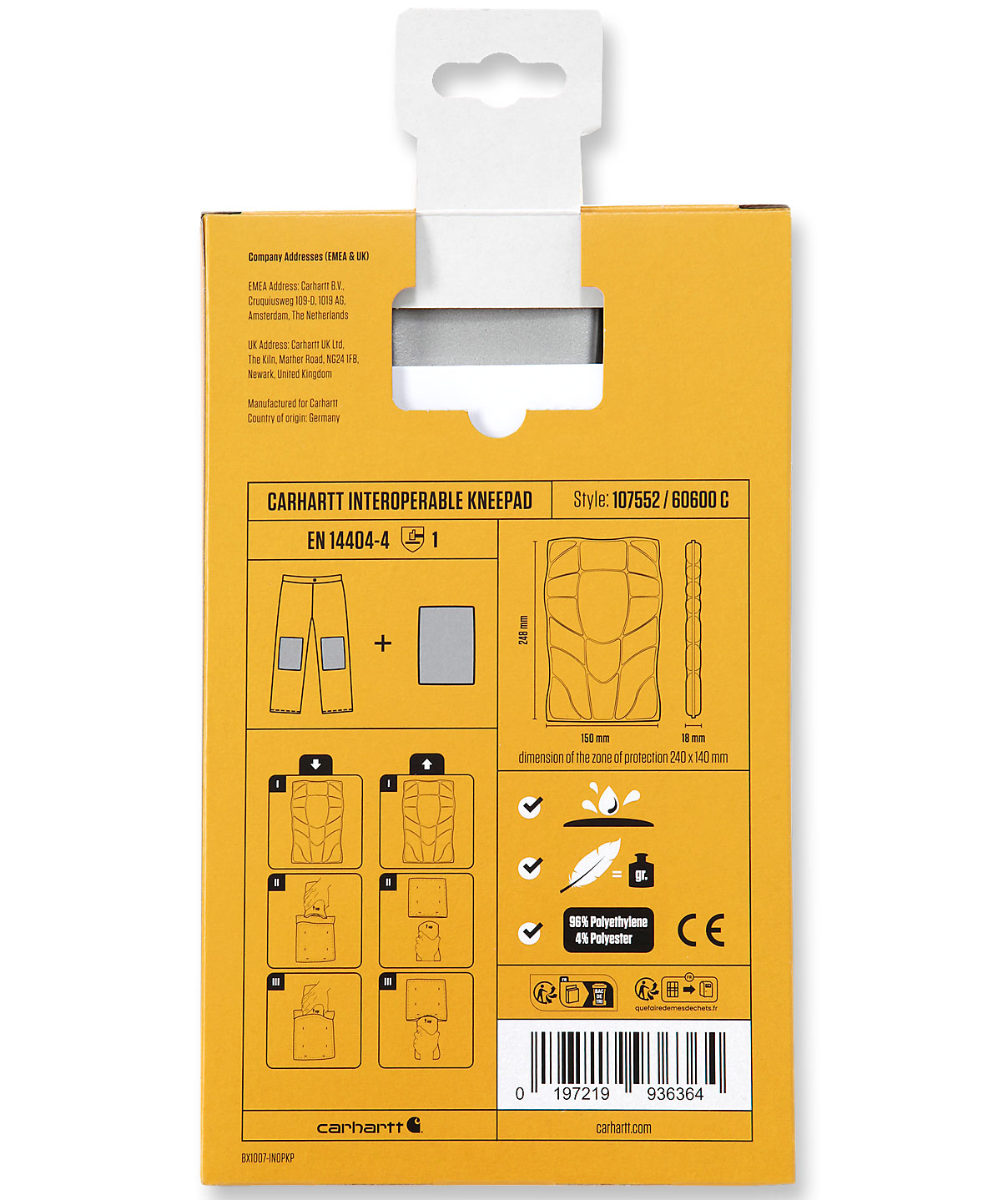 Carhartt kn&auml;skydd, Gray, Gray, large image number 4