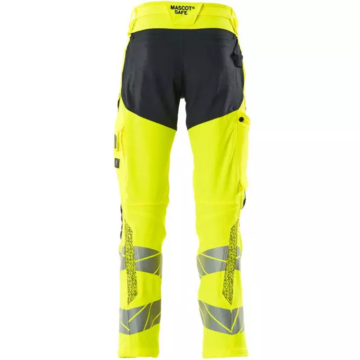 Mascot Accelerate Safe work trousers full stretch, Hi-Vis Yellow/Dark Marine, large image number 1