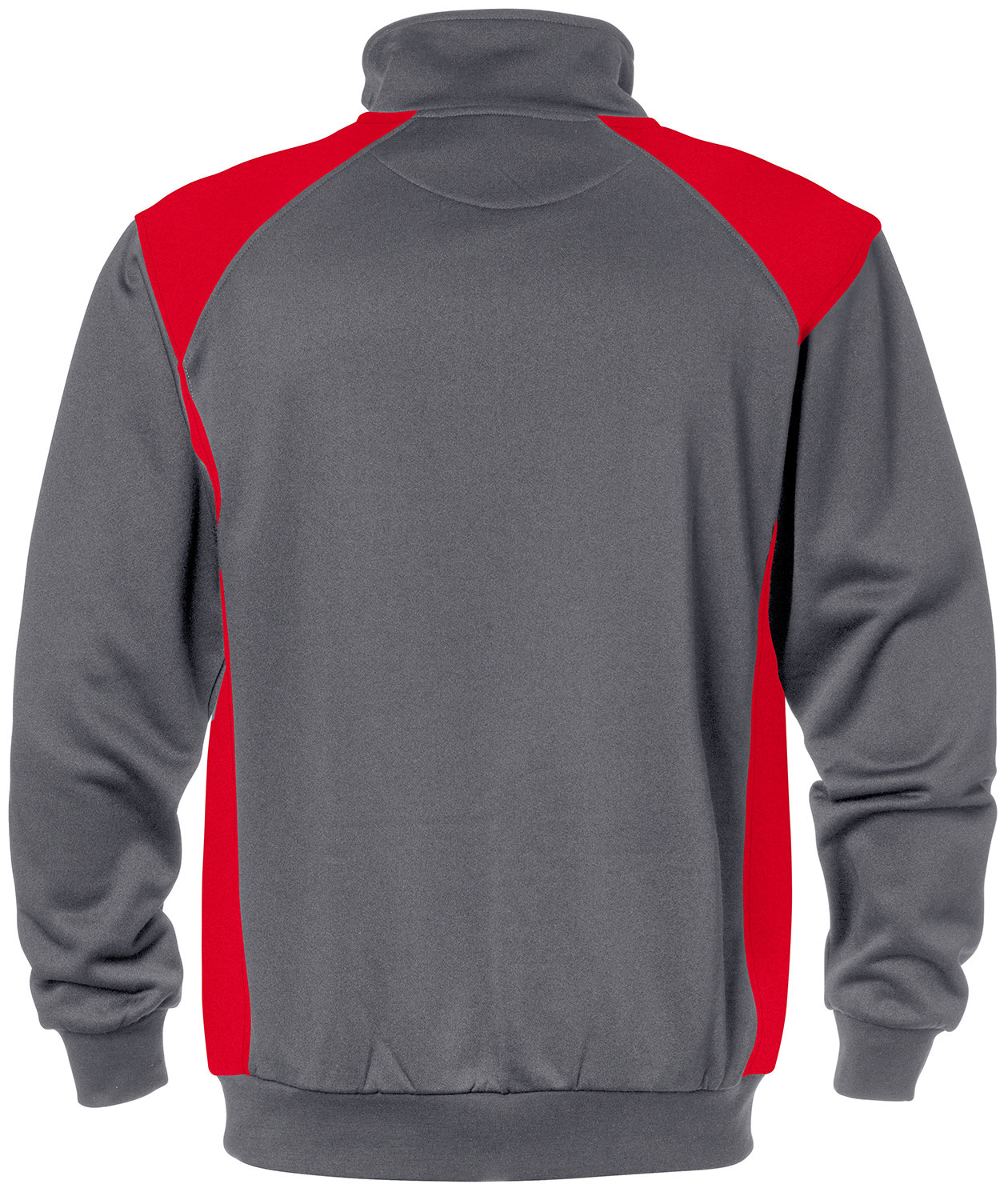 Fristads sweatshirt 7048, Gr&aring;/R&ouml;d