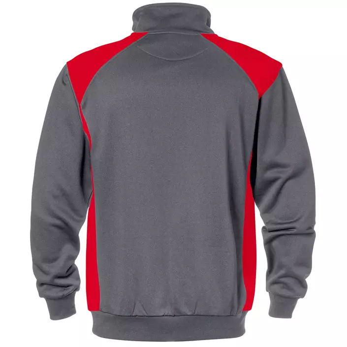 Fristads sweatshirt 7048, Grey/Red, large image number 1