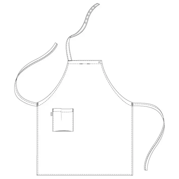 Segers 4579 bib apron with pocket, Dark Olivegreen, Dark Olivegreen, large image number 2