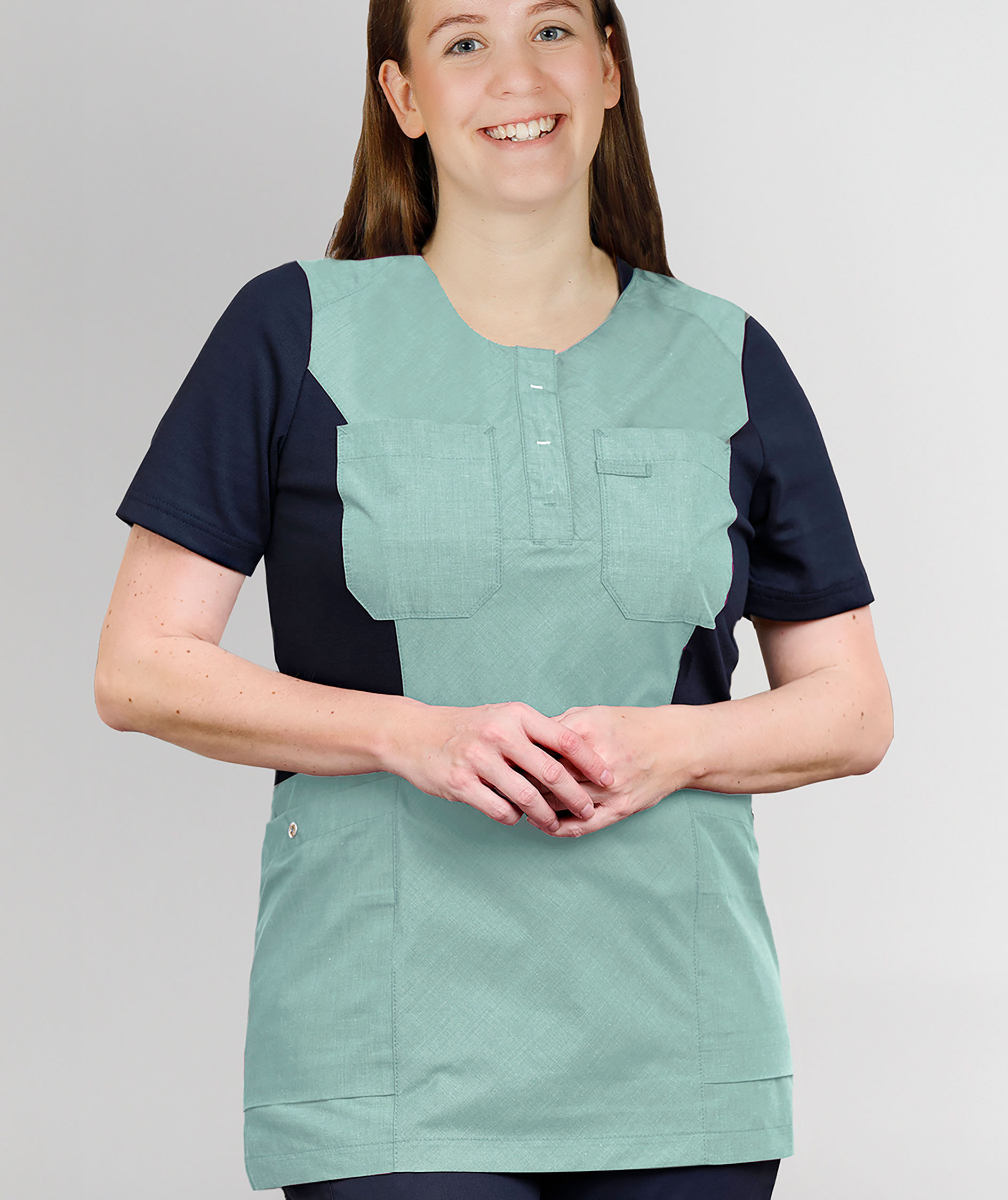 Nybo Workwear Sporty Mix smock, Light Green, Light Green, swatch