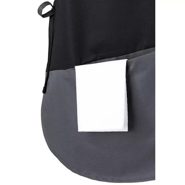 Karlowsky Bea sandwich apron with pocket, Grey/Black, large image number 4