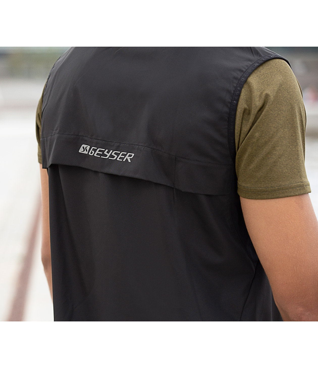 GEYSER lightweight tr&auml;nings / cykelv&auml;st, Svart, large image number 4