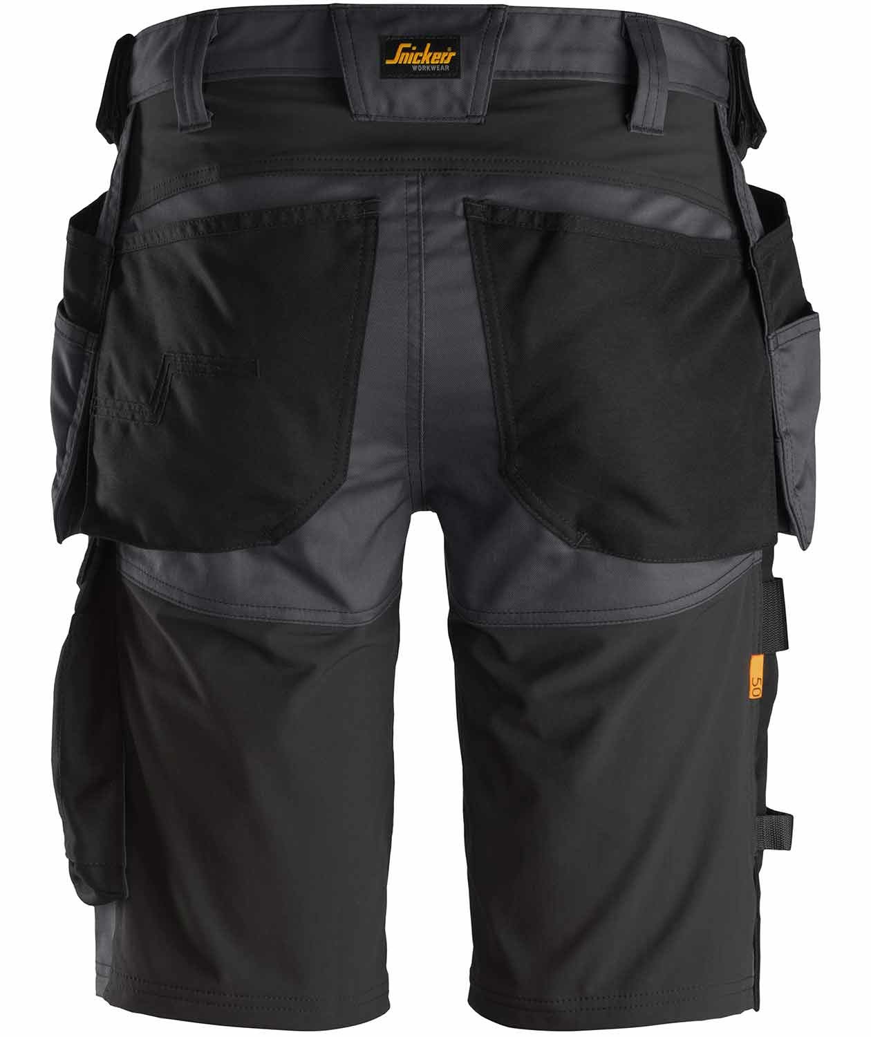 Snickers AllroundWork craftsman shorts 6141, Steel Grey/Black, large image number 2