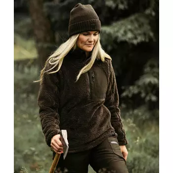 Northern Hunting Rikvi Damen Pile Fleece Anorak, Grün