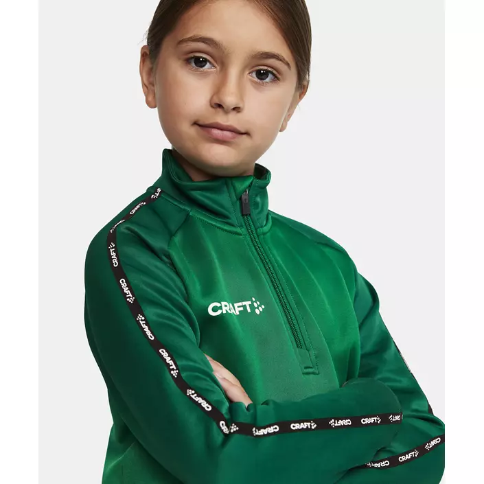 Craft Squad 2.0 halfzip training pullover for kids, Team Green-Ivy, large image number 3