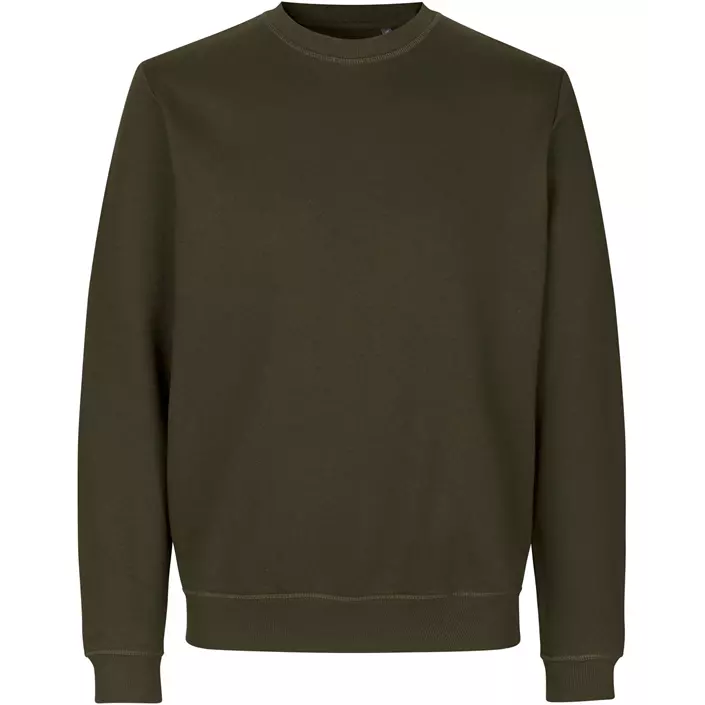 ID økologisk sweatshirt, Olivengrøn, large image number 0
