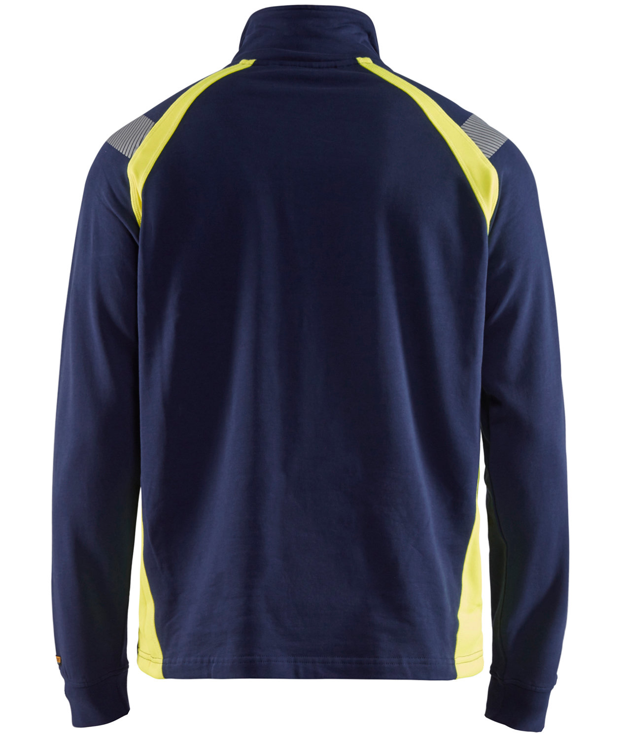 Bl&aring;kl&auml;der sweatshirt half zip, Marine/Hi-Vis yellow, large image number 1