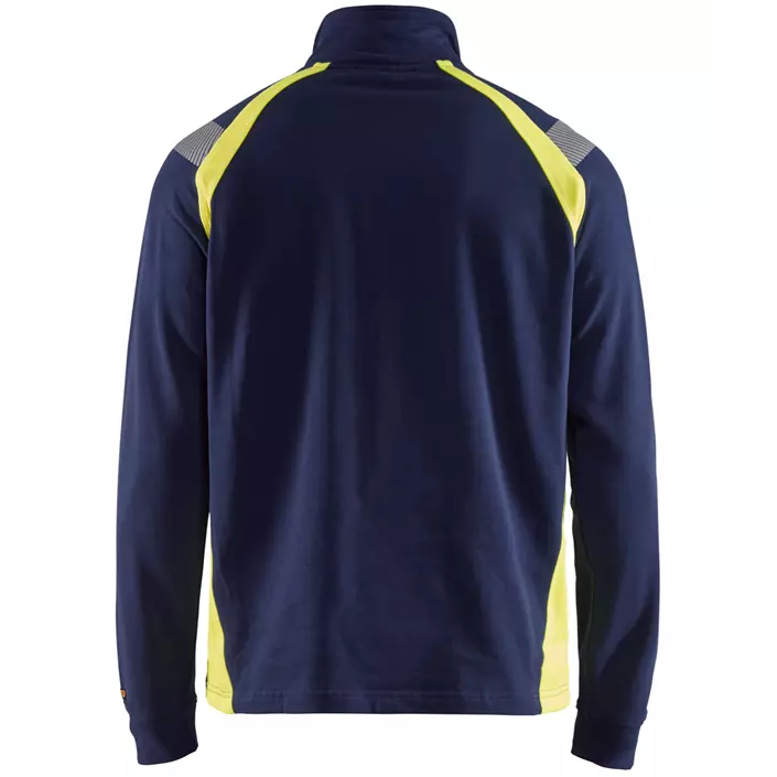 Blåkläder sweatshirt half zip, Marin/Hi-Vis gul, large image number 1