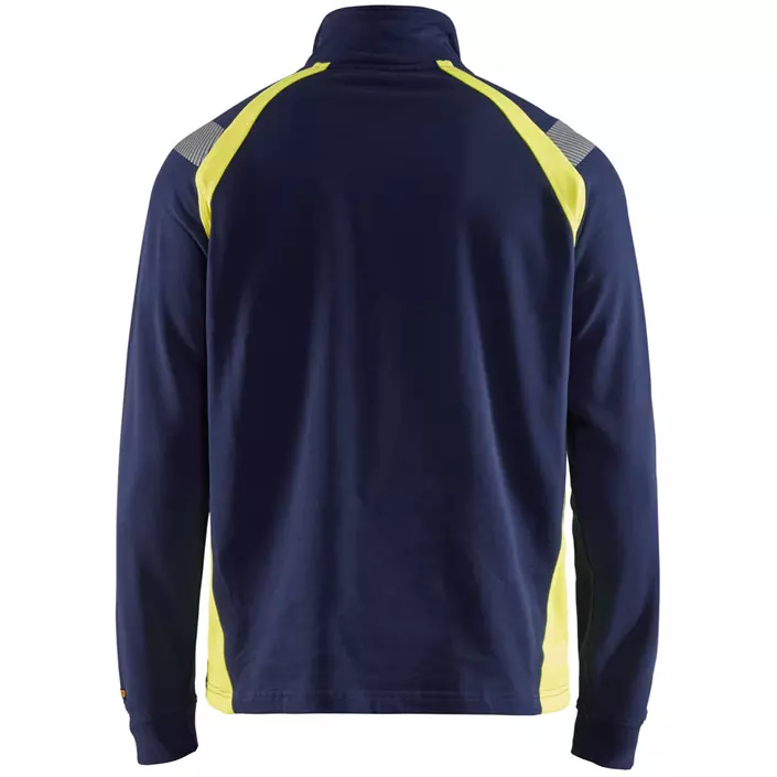 Blåkläder Sweatshirt Half Zip, Marine/Hi-Vis gelb, large image number 1