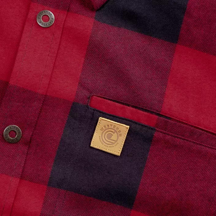 Westborn flannel shirt, Dark Red/Black, large image number 3