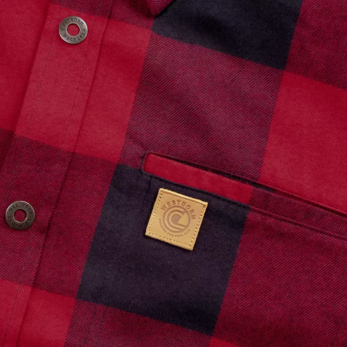 Westborn flannel shirt, Dark Red/Black, large image number 4