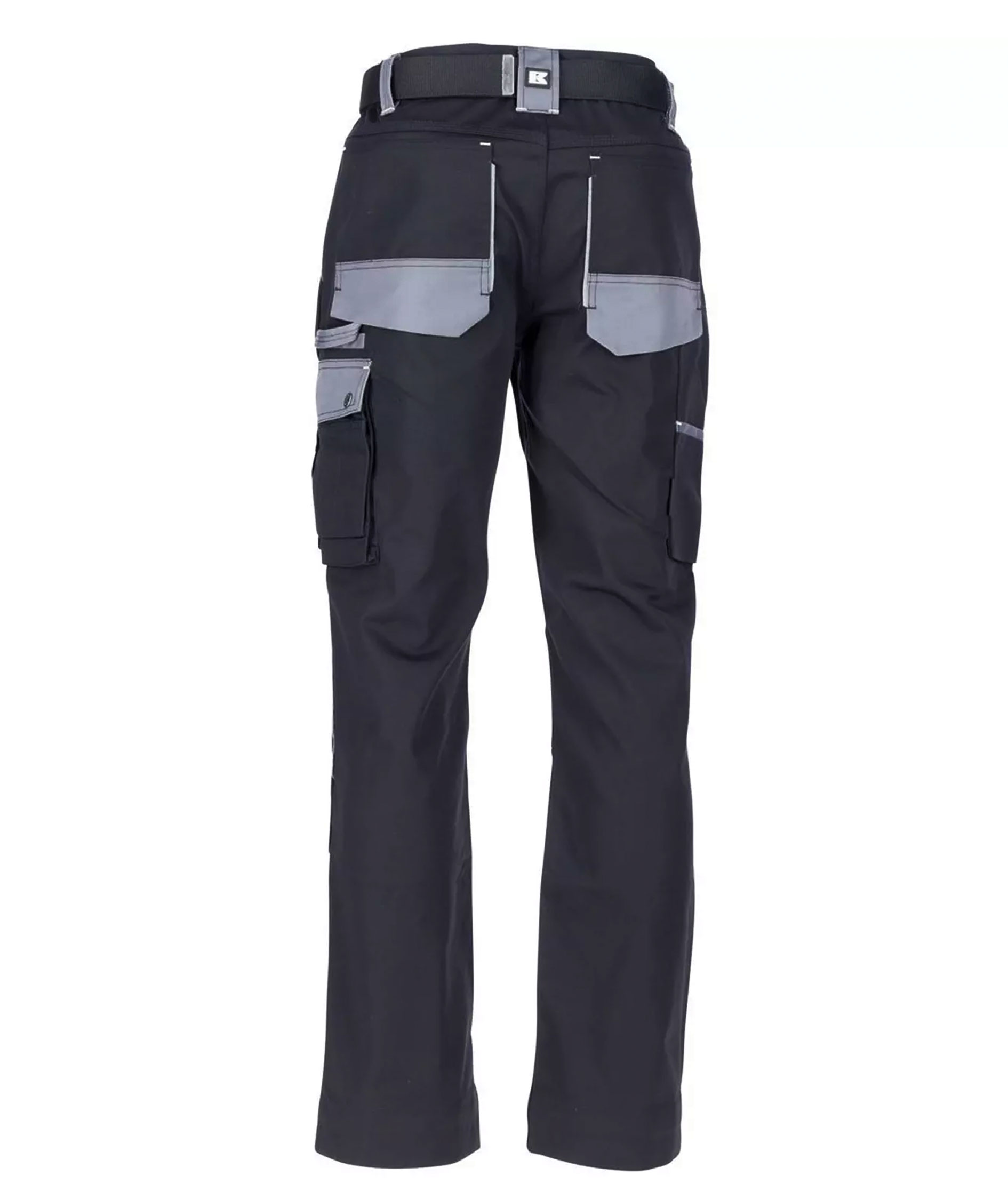 Kramp Original work trousers with belt, Black/Grey