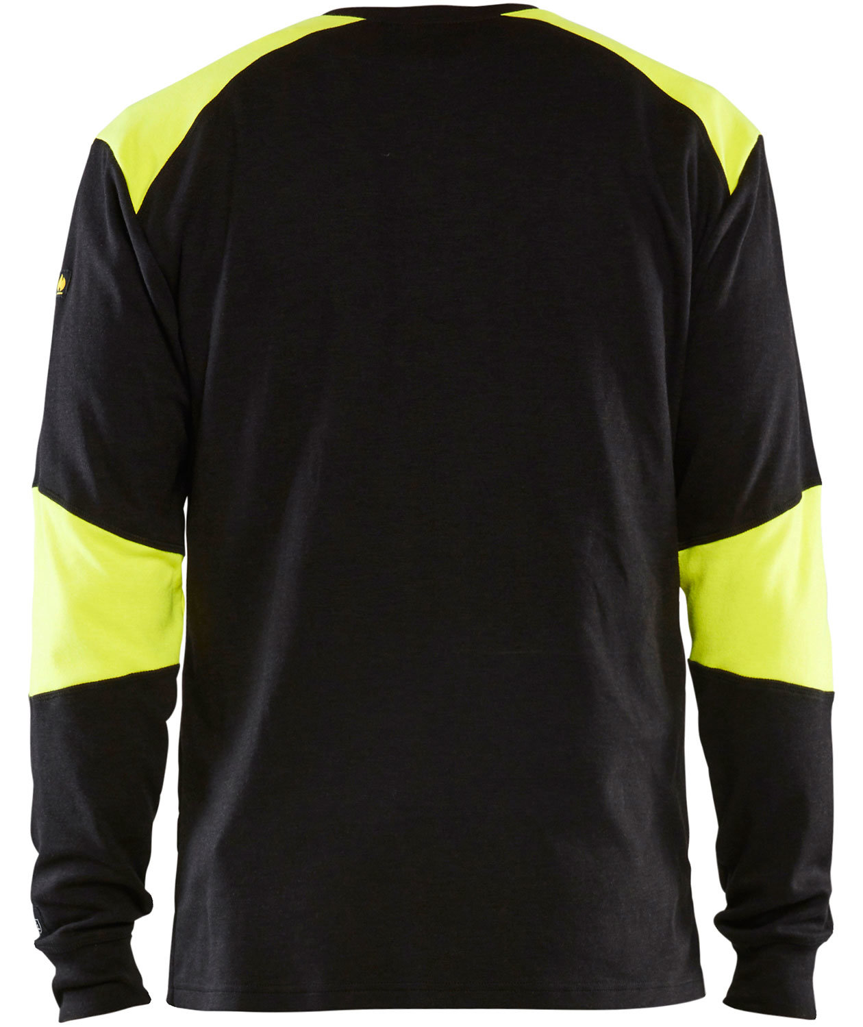 Bl&aring;kl&auml;der Anti-Flame long-sleeved T-shirt, Marine/Hi-Vis yellow
