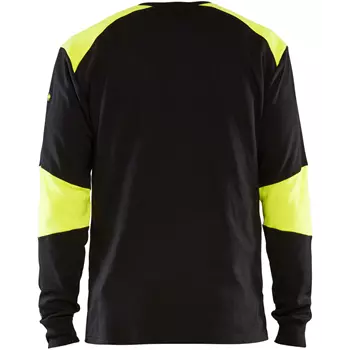 Blåkläder Anti-Flame langermet T-skjorte, Marine/Hi-Vis gul