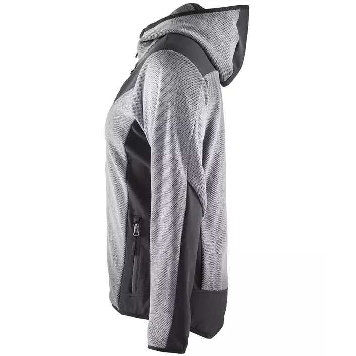 Blåkläder women's knitted jacket, Grey mottled/black, large image number 3