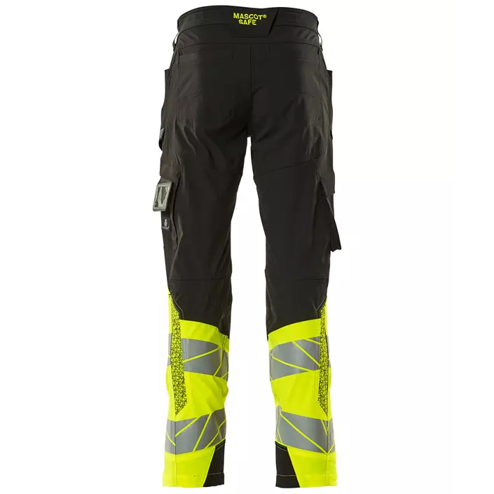 Mascot Accelerate Safe service trousers full stretch, Black/Hi-Vis Yellow, large image number 1