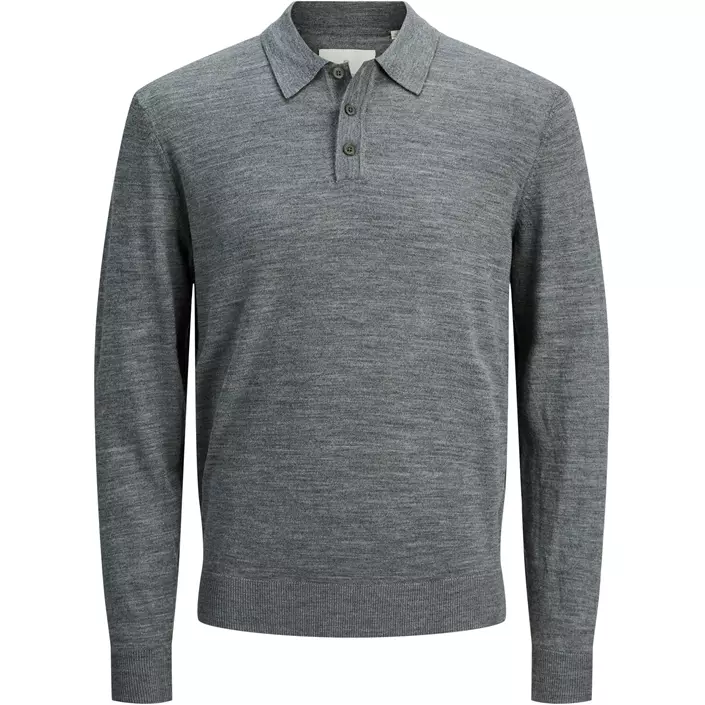 Jack & Jones Premium JPRBLAMERINO stickad tröja med merinoull, Medium Grey Melange, large image number 0
