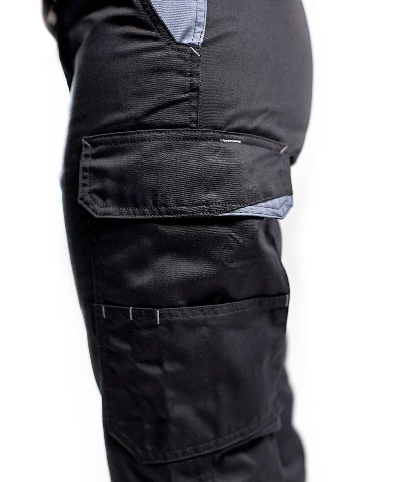 Bl&aring;kl&auml;der servicebyxa dam, Svart/Gr&aring;, large image number 6