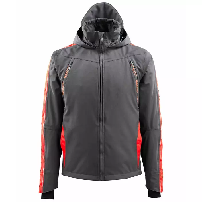 Mascot Hardwear Gandia shell jacket, Dark Anthracite/Hi-vis red, large image number 0