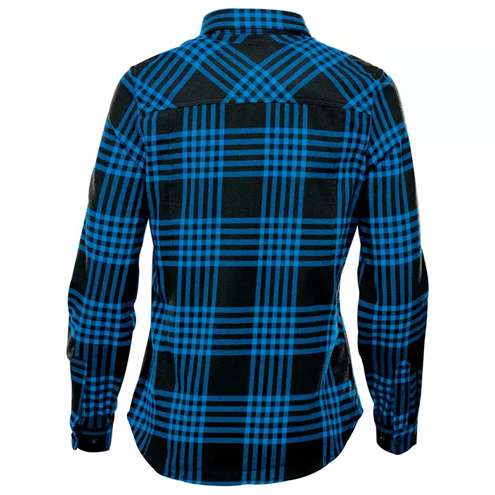 Stormtech Santa Fe women's flannel shirt, Royal blue/black, large image number 2