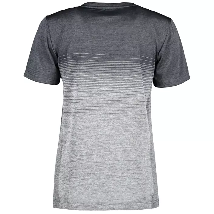 GEYSER seamless stribet dame T-shirt, Anthracite melange, large image number 2