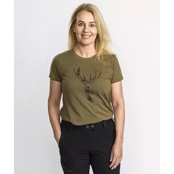 Pinewood Red Deer dame T-shirt, Hunting Olive