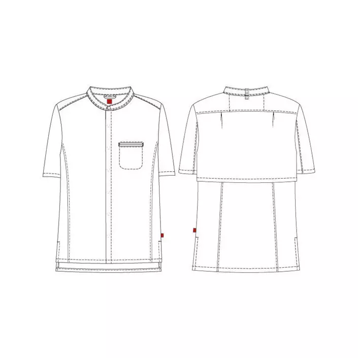 Segers 1006 regular fit kortærmet kokkeskjorte, Sort, large image number 5