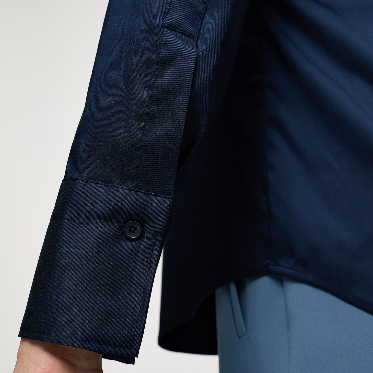 Eterna Performance Fitted fit women's shirt, Navy, large image number 3