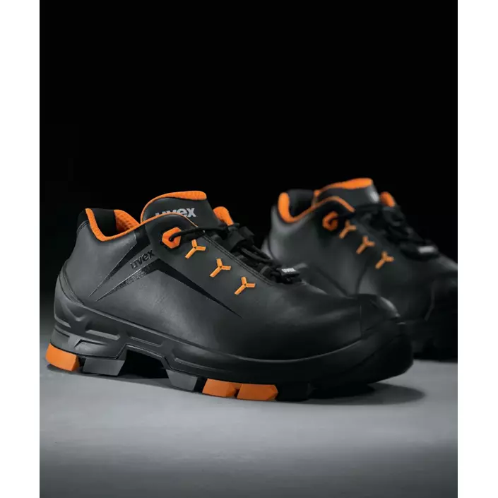 Uvex 2 safety shoes S3, Black/Orange, large image number 1