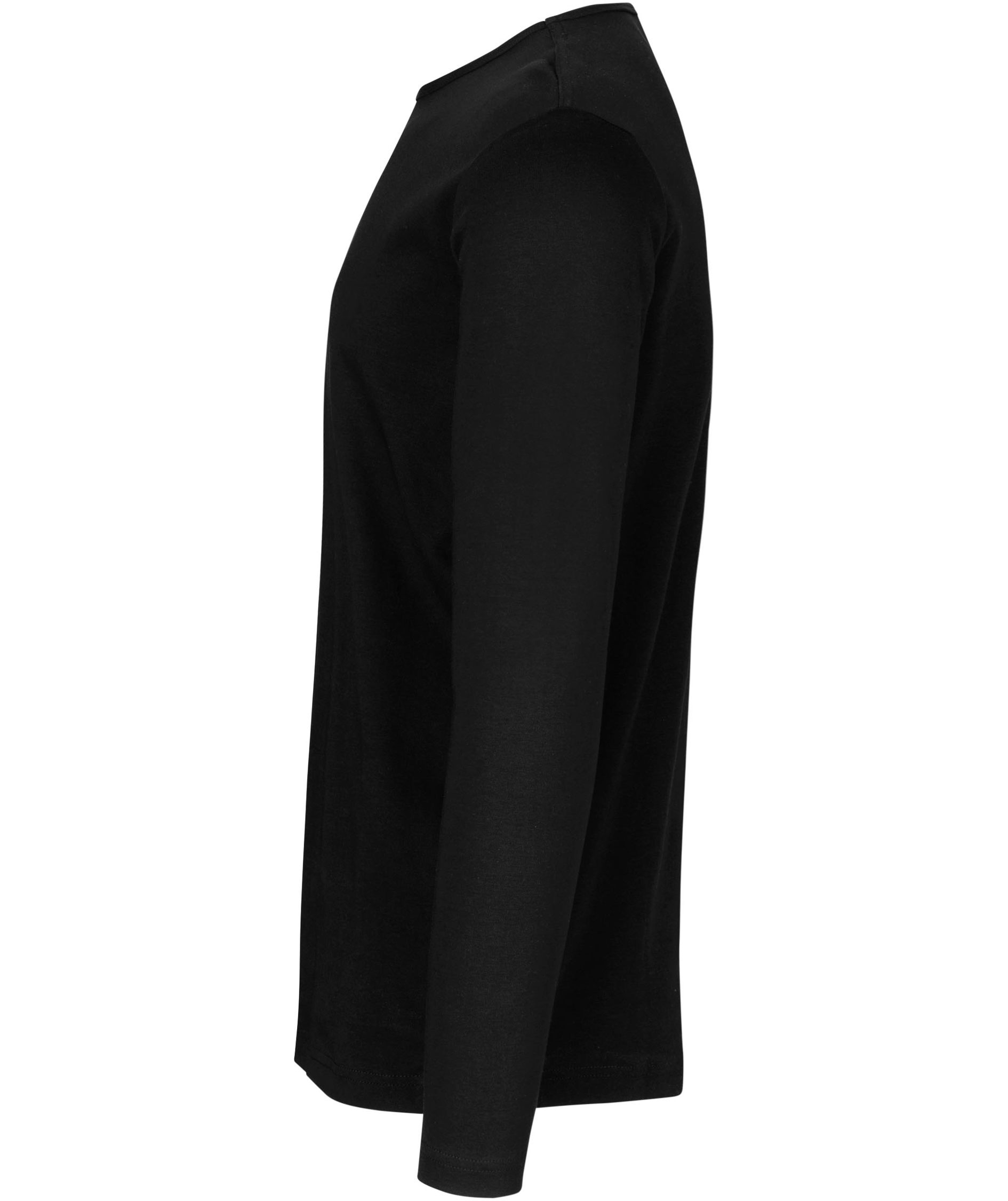 ID Interlock lang&aelig;rmet T-shirt, Sort, large image number 2