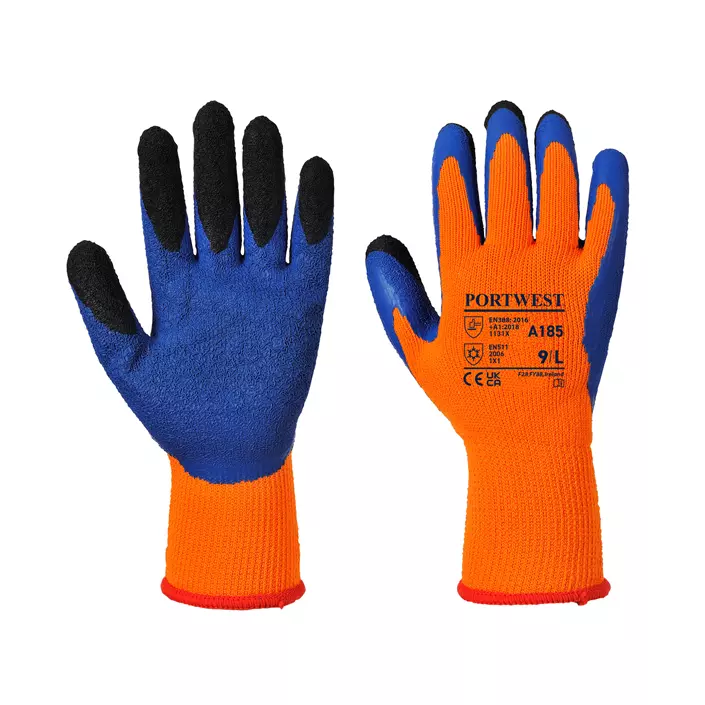 Portwest A185 Duo-Therm gloves, Orange/blue, large image number 2