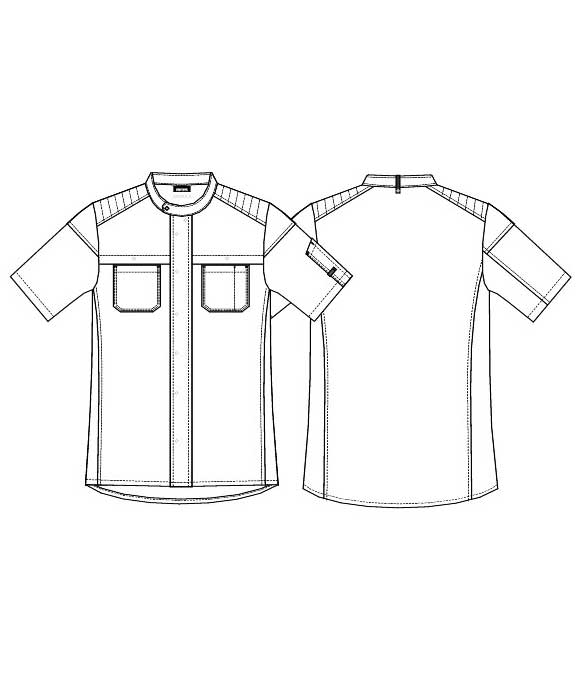 Kentaur Biker short-sleeved chefs-/server jacket, Camouflage, Camouflage, large image number 2