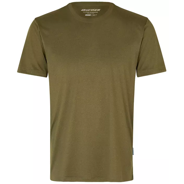 GEYSER Essential interlock T-skjorte, Olivengrønn, large image number 0