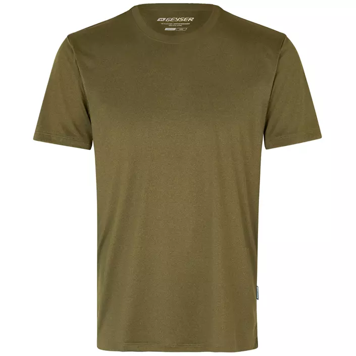 GEYSER Essential interlock T-shirt, Olive Green, large image number 0
