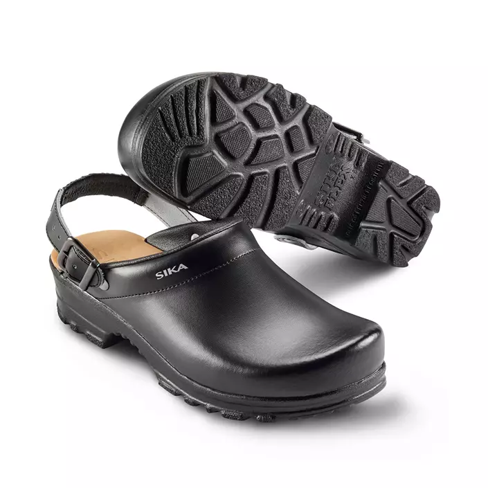 Sika Flex LBS clogs with heel strap OB, Black, large image number 0